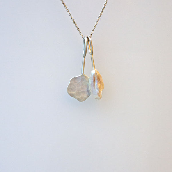 Pearl with Cumulus Drop Necklace