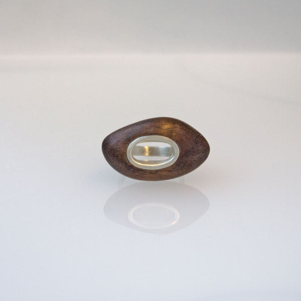 Horizontal Inset Walnut Ring
