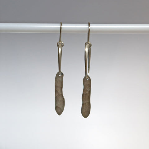 Hammered Frill Drop Earrings