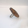 Large Oval Inset Walnut Ring