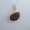 Rosewood and Two Silver Cumulus Necklace