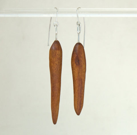 Afromosia Quill Earrings