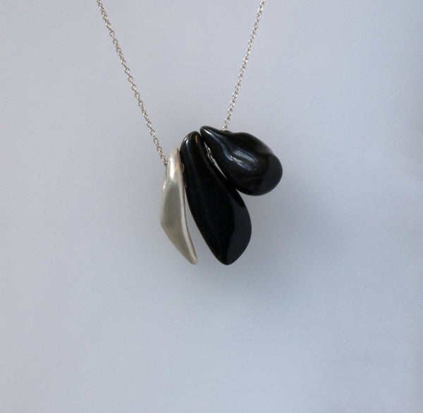 Two Horn Droplets with Sliver Necklace