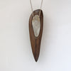 Vertical Walnut Aperture Necklace