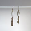 Assymetrical Hammered Frill Drop Earrings