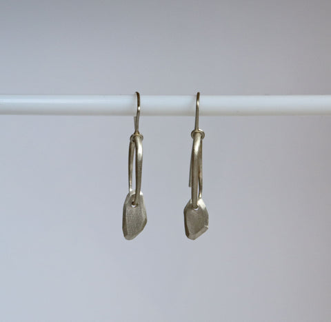 Silver Sequin Drop Earrings